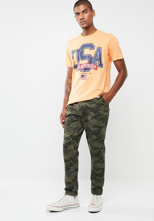 Cotton On - Usa champs Tbar tee - orange