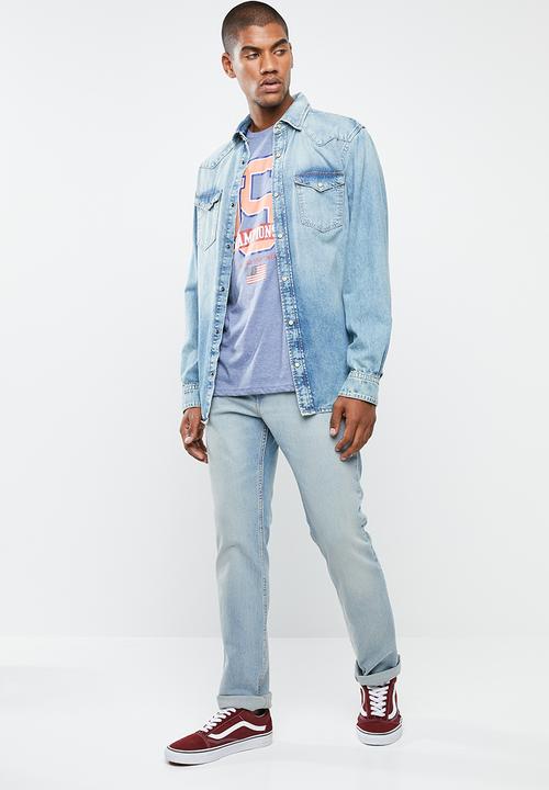 Cotton On - Usa champs Tbar tee - blue