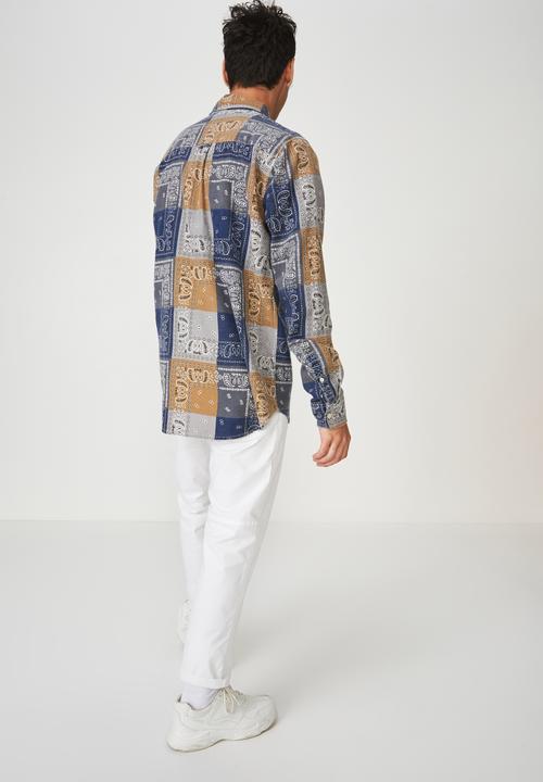Cotton On - Long sleeve printed flannel shirt - multi