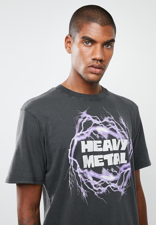 Cotton On - Heavy metal tee - black