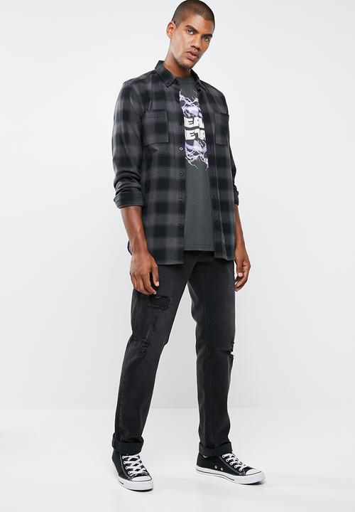 Cotton On - Heavy metal tee - black