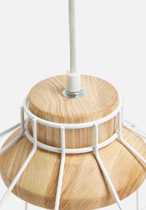 Sixth Floor - Astro pendant - wood/white
