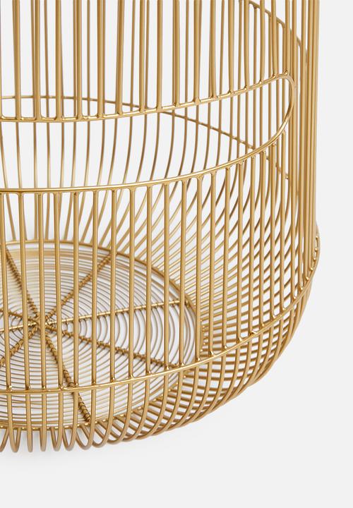 Sixth Floor - Rae storage table - gold/wood