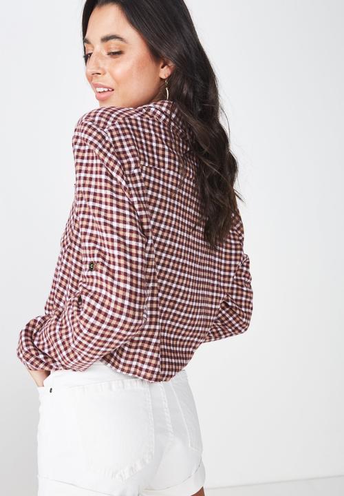 Cotton On - Serena tie front shirt - multi