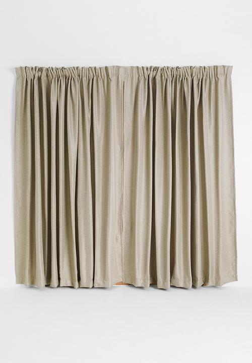 Sixth Floor - Self lined taped curtain - natural