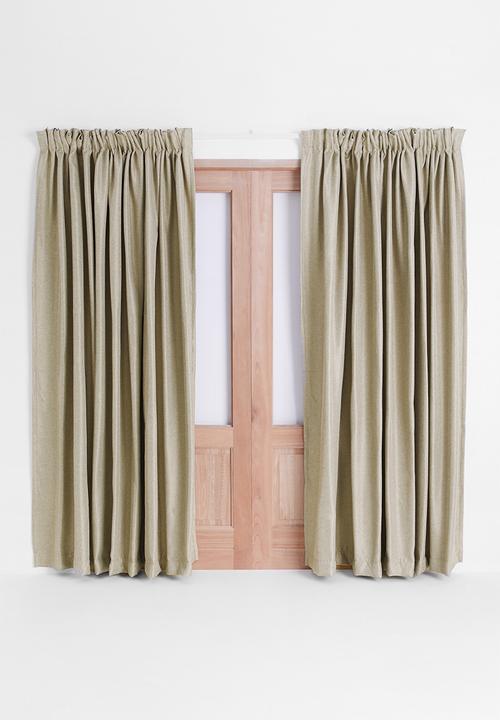 Sixth Floor - Self lined taped curtain - natural