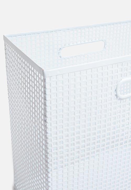 Sixth Floor - Perforated box storage - white