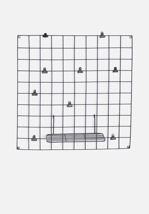 Sixth Floor - Square wire wall grid - black