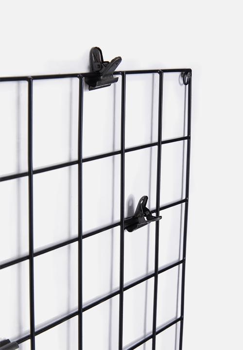 Sixth Floor - Square wire wall grid - black