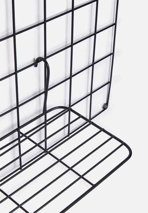 Sixth Floor - Square wire wall grid - black