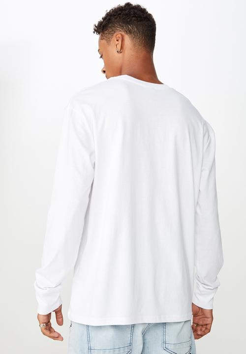 Cotton On - Stranger times Tbar long sleeve tee - white