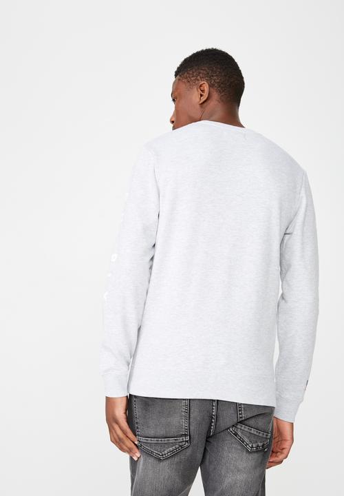 Cotton On - NYC 91 athletics crew fleece  -  grey