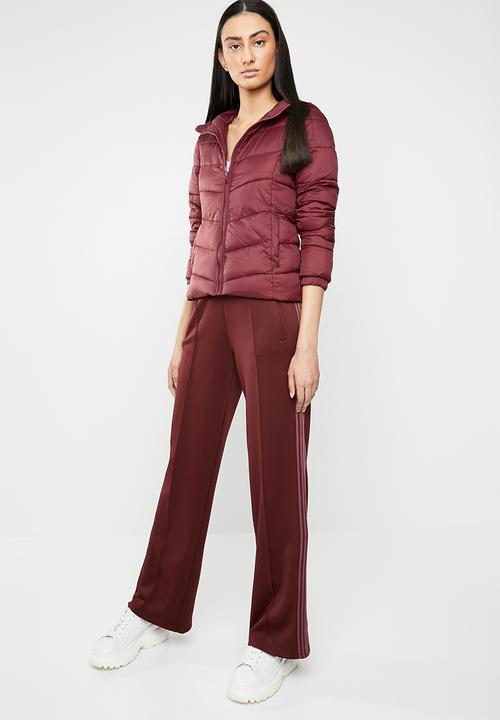 ONLY - North quilted panel hooded jacket - red