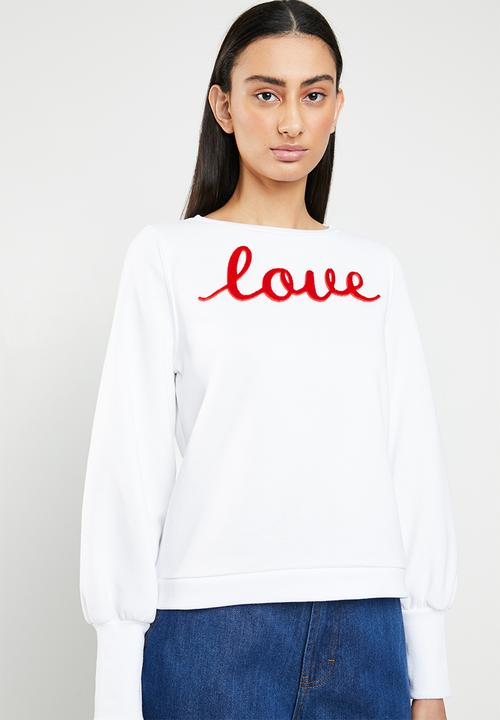 ONLY - Donna long sleeve sweatshirt - white