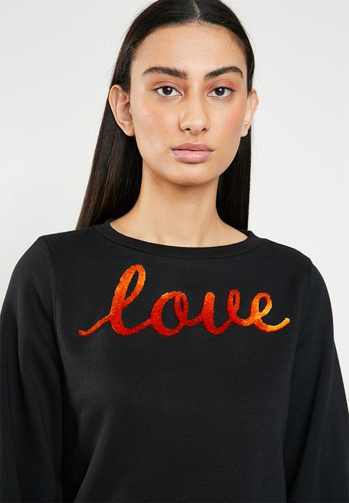 ONLY - Donna long sleeve sweatshirt - black