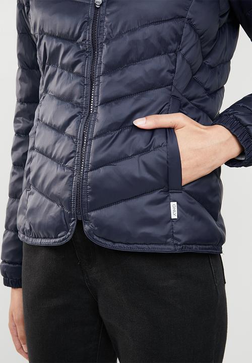 ONLY - Demi hooded puffa jacket - navy