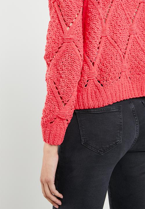 ONLY - Yasmin long sleeve structure pullover - pink