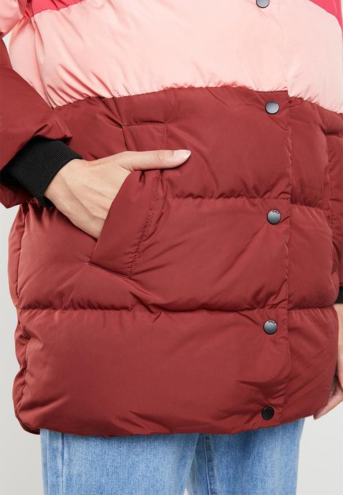 ONLY - Mari blocked padded coat - multi