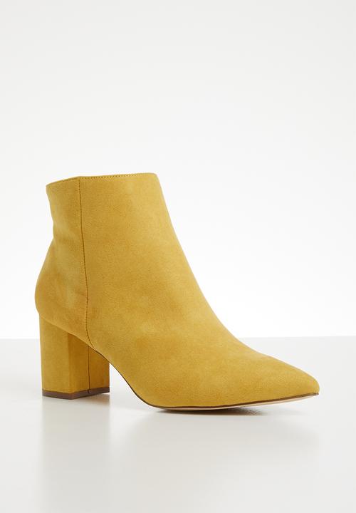 yellow ankle boots