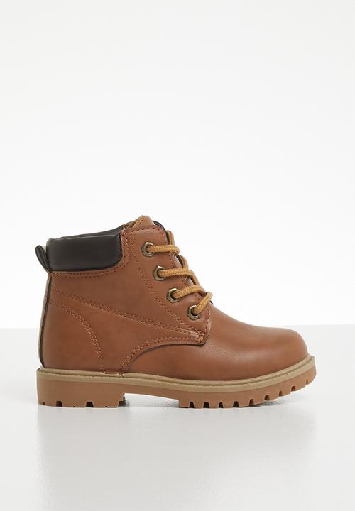 Pop Candy - Teens lace up boot - tan