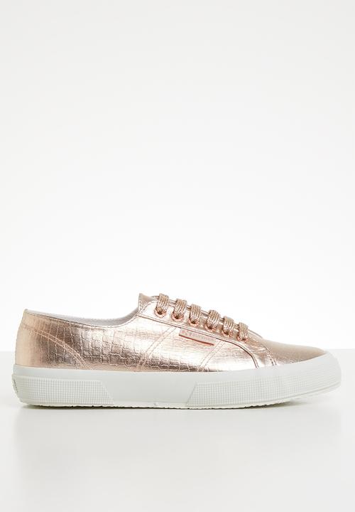 SUPERGA - 2750 Cotu metallic croc print bling lo - 916 rose gold		