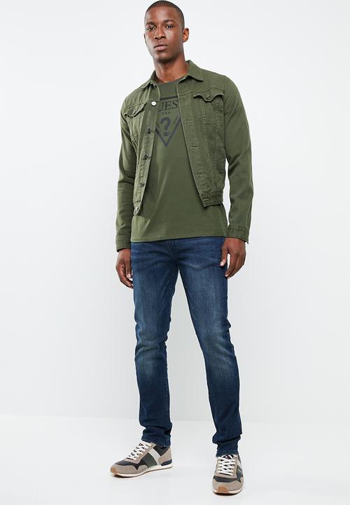 GUESS - Short sleeve core triangle tee - green