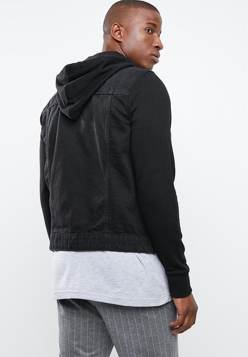 Only & Sons - Coin hood trucker black pk 2059 - black