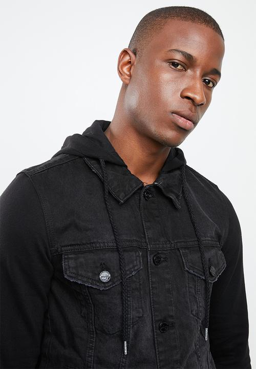 Only & Sons - Coin hood trucker black pk 2059 - black