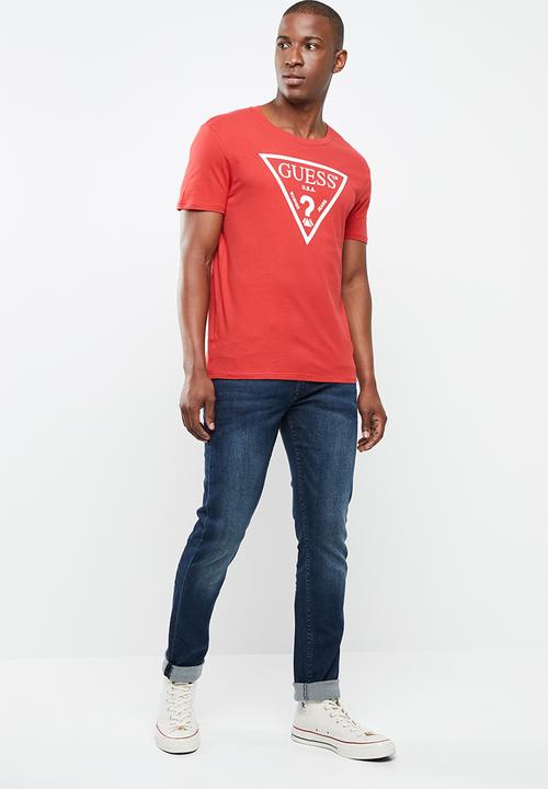 GUESS - Core triangle short sleeve tee - red