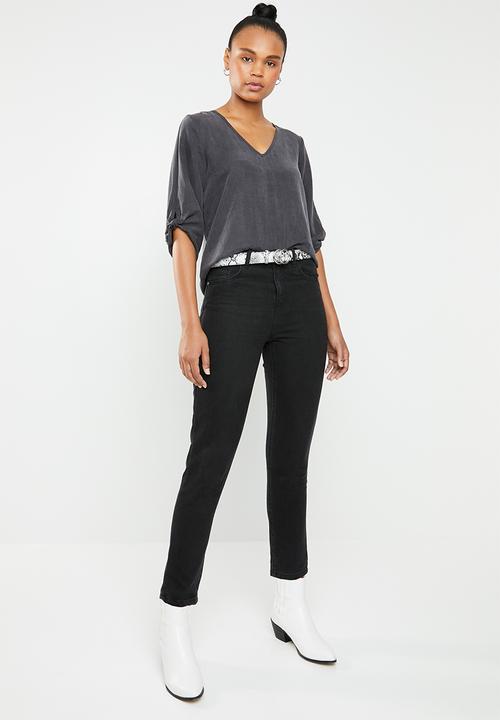 Noisy May - Kira 3/4 knot top - black