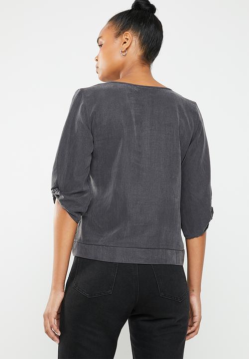 Noisy May - Kira 3/4 knot top - black