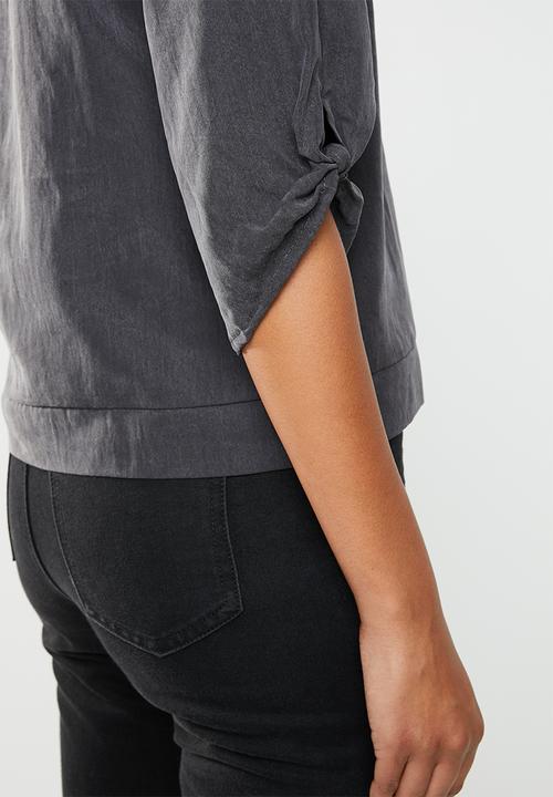Noisy May - Kira 3/4 knot top - black