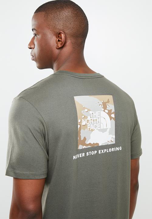 The North Face - Red box tee - green