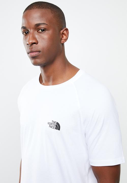 The North Face - Short sleeve raglan red box tee - white