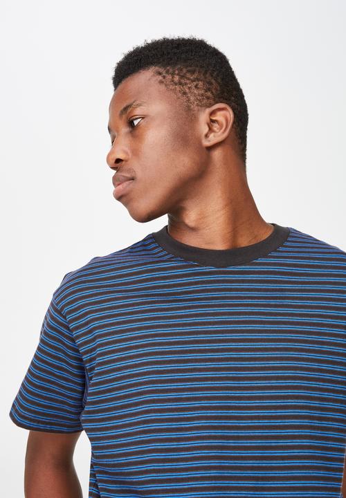 Cotton On - Dylan tee - black & blue 