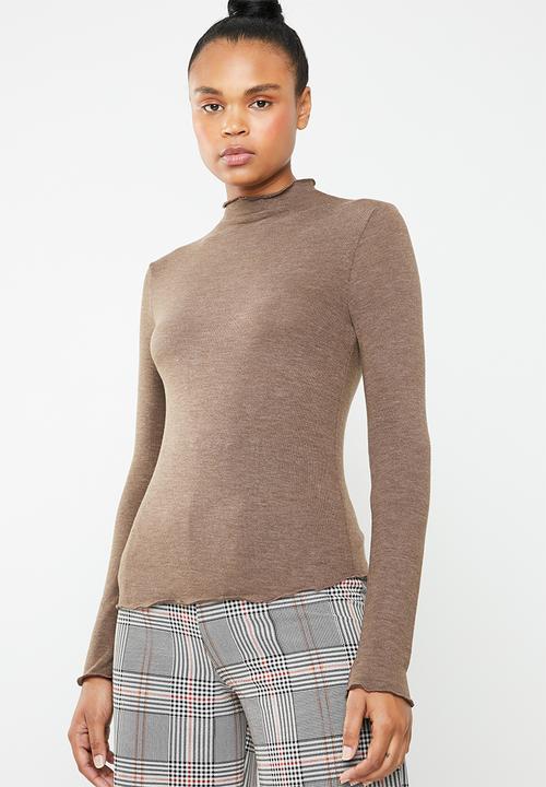 Superbalist - Cut & sew merrow edge tee - brown