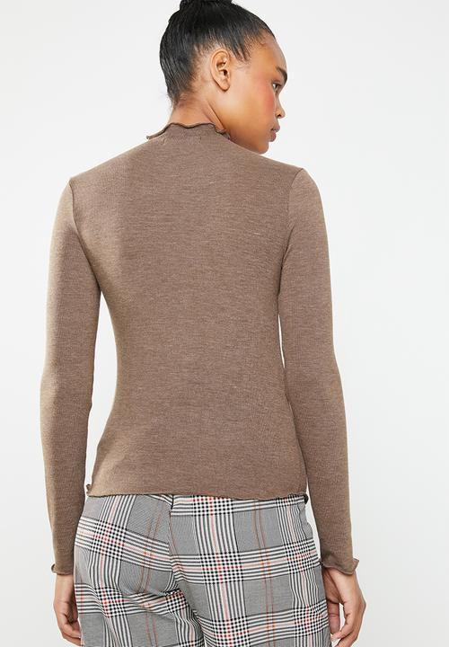 Superbalist - Cut & sew merrow edge tee - brown