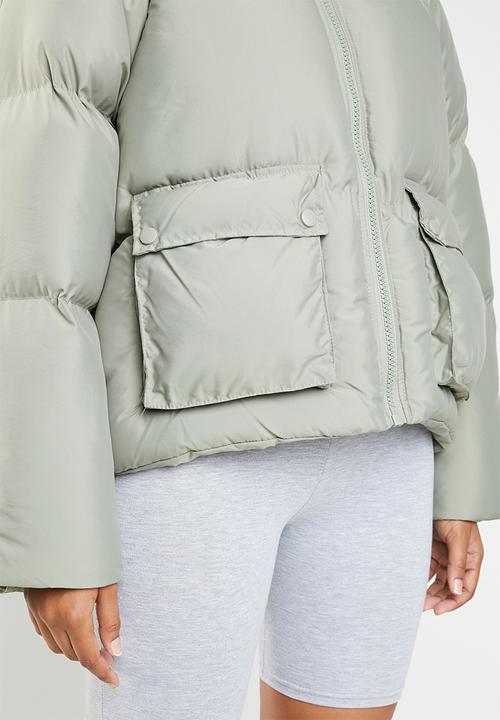 Missguided - Hooded ultimate puffer jacket - green