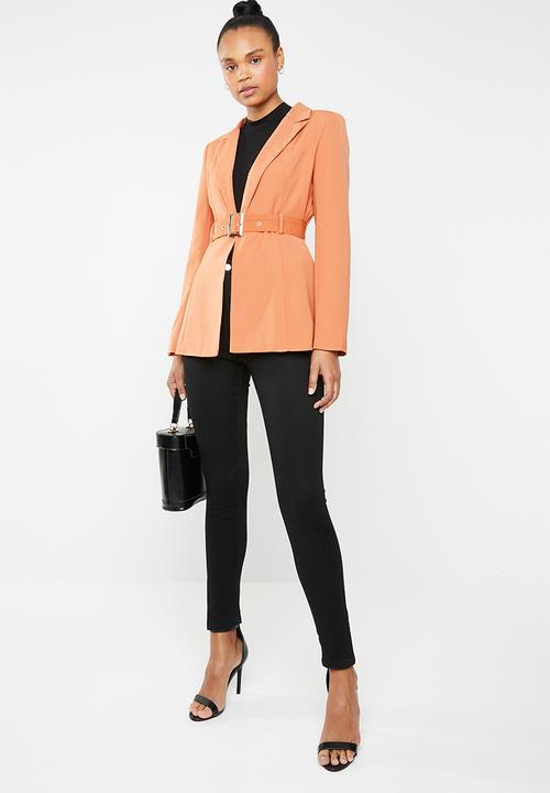 Missguided - Belted co ord jacket - orange