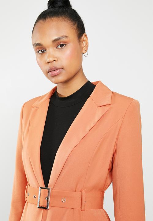 Missguided - Belted co ord jacket - orange