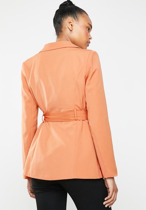 Missguided - Belted co ord jacket - orange