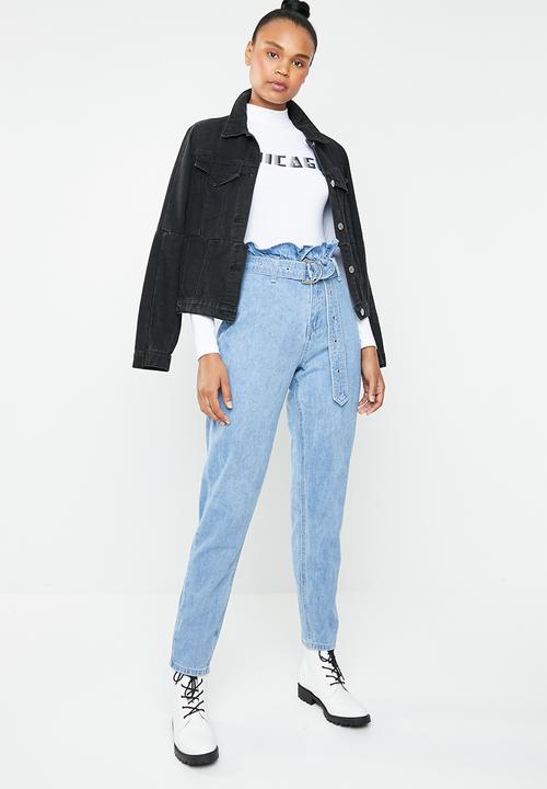 Missguided - Chicago high neck long sleeve bodysuit - white