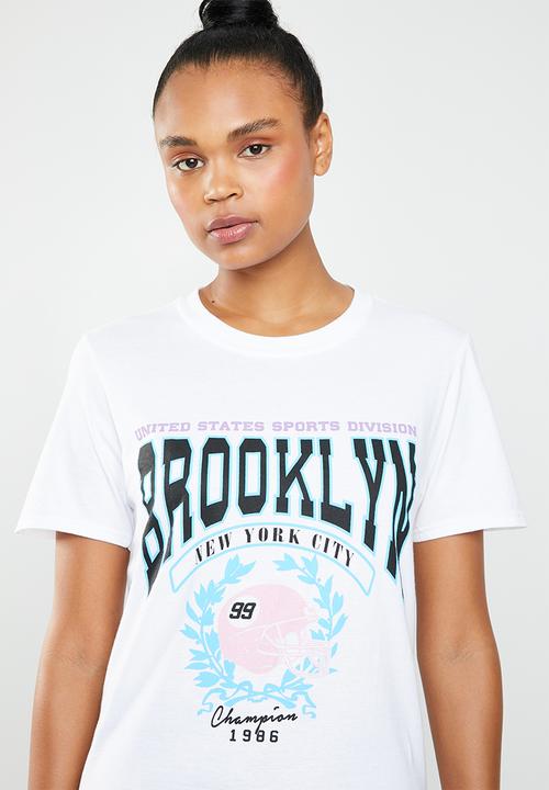 Missguided - Brooklyn T-shirt - white