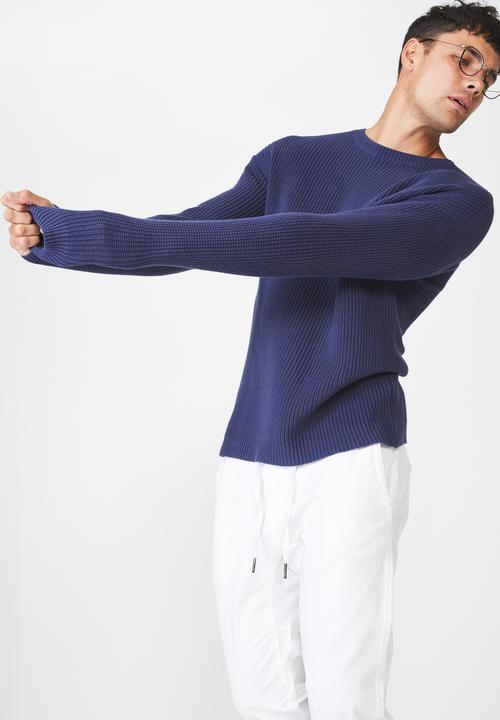 Cotton On - Box crew knit - navy