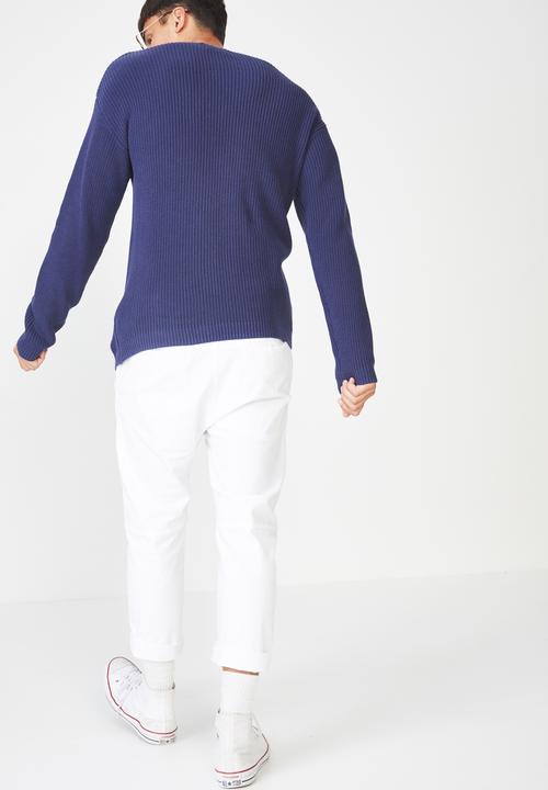 Cotton On - Box crew knit - navy
