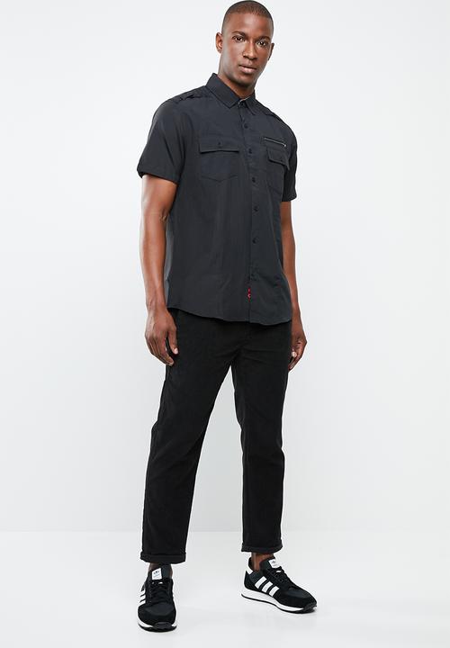 STYLE REPUBLIC - Arjen zip detail shirt - black