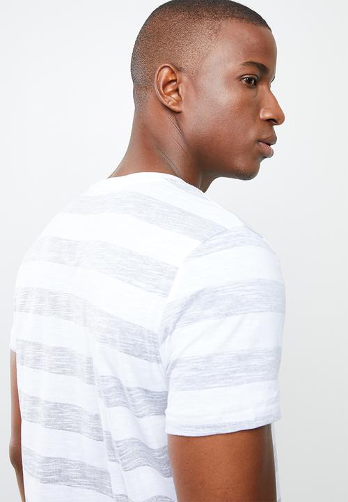 STYLE REPUBLIC - Casual stripe T-shirt - grey & white