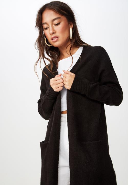 Cotton On - Split back cardi - black