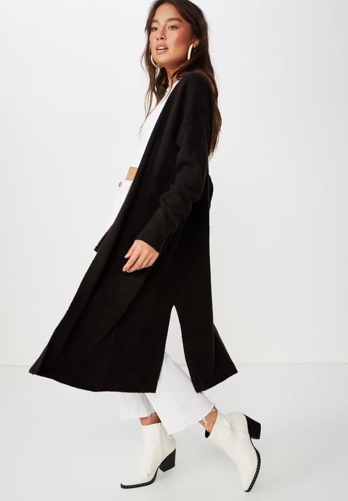 Cotton On - Split back cardi - black