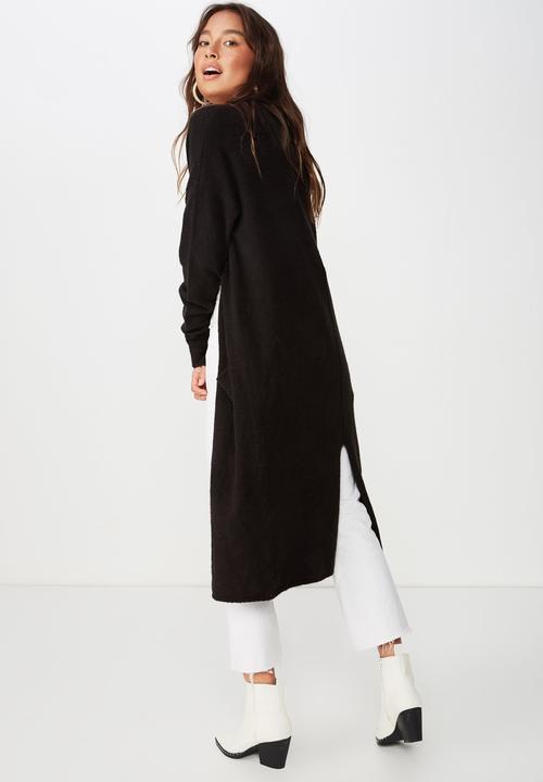 Cotton On - Split back cardi - black